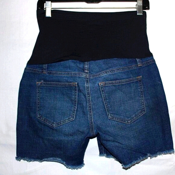 Sonoma Maternity Jean Shorts Size 2 – Distressed  Hem, Stretch Panel THRASHED - Picture 2 of 9